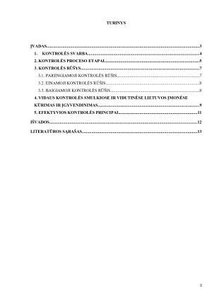 KONTROLĖS RŪŠIŲ ANALIZĖ. Paveikslėlis 2