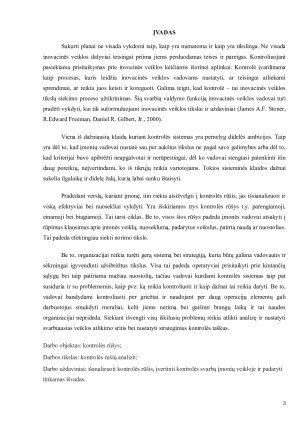 KONTROLĖS RŪŠIŲ ANALIZĖ. Paveikslėlis 3