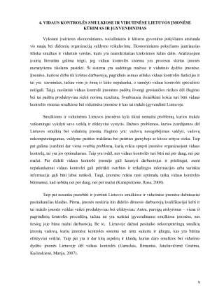 KONTROLĖS RŪŠIŲ ANALIZĖ. Paveikslėlis 9