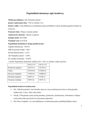 AB „Žemaitijos pienas“ finansinės veiklos analizė. Paveikslėlis 3