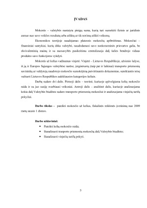 MOKESTIS UŽ KELIUS, FISKALINĖS REIKŠMĖS ĮVERTINIMAS NUO 2009 M. SAUSIO 1 D.. Paveikslėlis 3