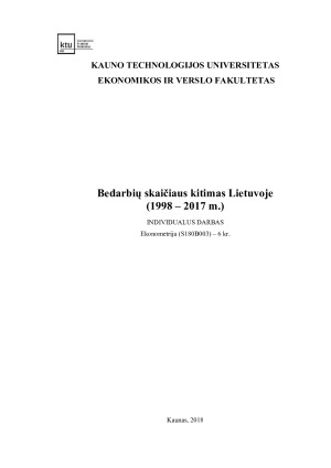 Bedarbių skaičiaus kitimas Lietuvoje (2)