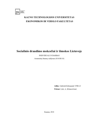 Socialinio draudimo mokesčiai ir išmokos Lietuvoje