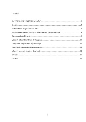Brexit - priežastys ir pasekmės JK, ES ir pasauliniam ūkiui. Paveikslėlis 3