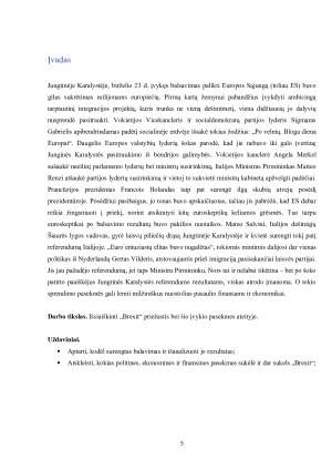 Brexit - priežastys ir pasekmės JK, ES ir pasauliniam ūkiui. Paveikslėlis 5
