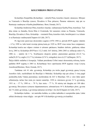 KOLUMBIJOS EKONOMIKA. Paveikslėlis 6