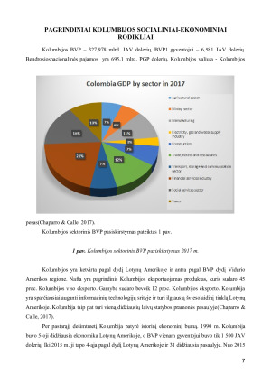 KOLUMBIJOS EKONOMIKA. Paveikslėlis 7
