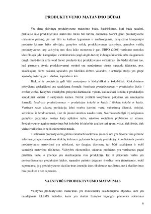 Produktyvumo matavimas. Produktyvumo vaidmuo ekonominiame šalies vystymesi. Pasirinktų šalių palyginimas. Paveikslėlis 6