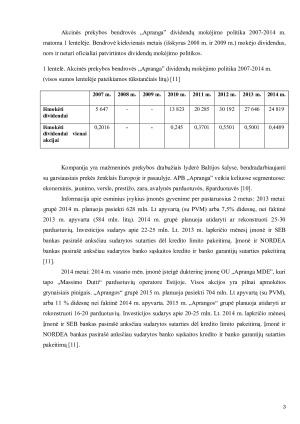 APB ,,Apranga” finansinių rodiklių analizė. Paveikslėlis 3