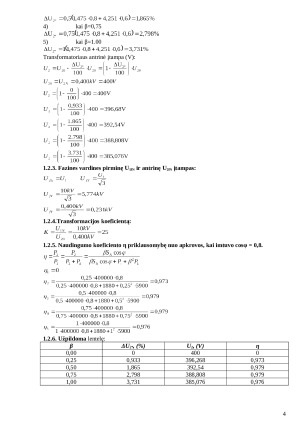 Taikomosios elektrotechnikos namų darbas. Trifazio transformatoriaus elektrinių parametrų skaičiavimas. Paveikslėlis 3