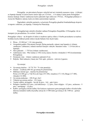Portugalijos ekonominė ir socialinė analizė. Paveikslėlis 4