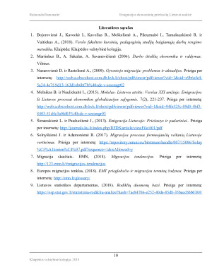 EMIGRACIJOS EKONOMINIŲ PASEKMIŲ LIETUVAI ANALIZĖ. Paveikslėlis 10