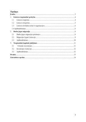 LIETUVOS EKONOMINIAI RYŠIAI. Paveikslėlis 2