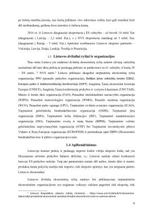 LIETUVOS EKONOMINIAI RYŠIAI. Paveikslėlis 6