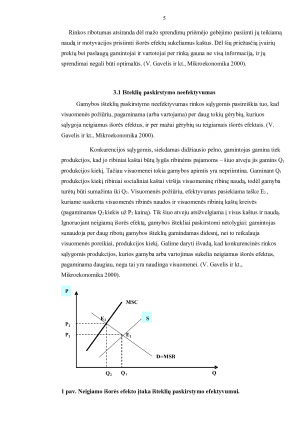 Išorės efektai ir jų ekonominio reguliavimo būdai. Paveikslėlis 5