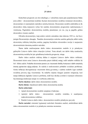 DARBO RINKOS EKONOMETRINIS MODELIS. Paveikslėlis 3