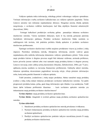 Naujų produktų savikainos apskaičiavimas. Paveikslėlis 3