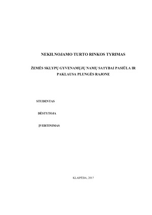 ŽEMĖS SKLYPŲ GYVENAMŲJŲ NAMŲ SATYBAI PASIŪLA IR PAKLAUSA PLUNGĖS RAJONE. Paveikslėlis 1