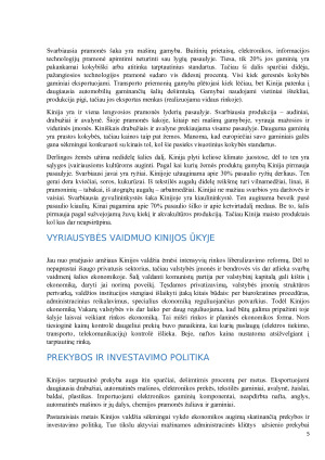 Kinija – sparčiai kylančios ekonomikos šalis. Paveikslėlis 5