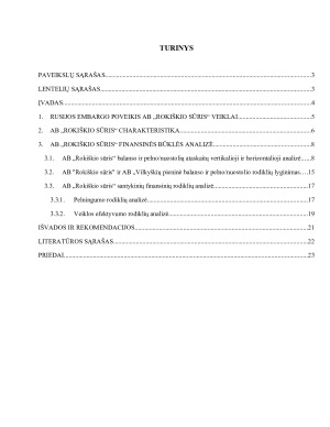 Rusijos embargo poveikis AB „Rokiškio sūris“ veiklai ir finansiniams rezultatams