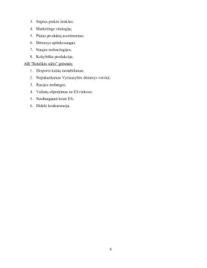 Rusijos embargo poveikis AB „Rokiškio sūris“ veiklai ir finansiniams rezultatams. Paveikslėlis 6