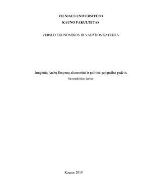 Jungtinių Arabų Emyratų ekonominė ir politinė geografinė padėtis
