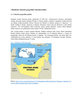 Jungtinių Arabų Emyratų ekonominė ir politinė geografinė padėtis. Paveikslėlis 6