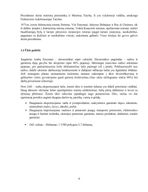 Jungtinių Arabų Emyratų ekonominė ir politinė geografinė padėtis. Paveikslėlis 8