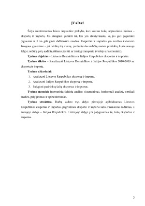 LIETUVOS RESPUBLIKOS IR ITALIJOS RESPUBLIKOS IMPORTO IR EKSPORTO ANALIZĖ. Paveikslėlis 3