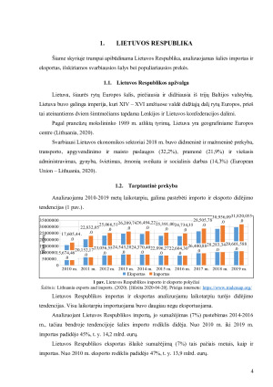 LIETUVOS RESPUBLIKOS IR ITALIJOS RESPUBLIKOS IMPORTO IR EKSPORTO ANALIZĖ. Paveikslėlis 4