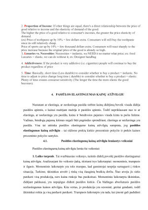 PAKLAUSOS IR PASIŪLOS ELASTINGUMO KAINŲ ATŽVILGIU VEIKSNIAI. Paveikslėlis 7