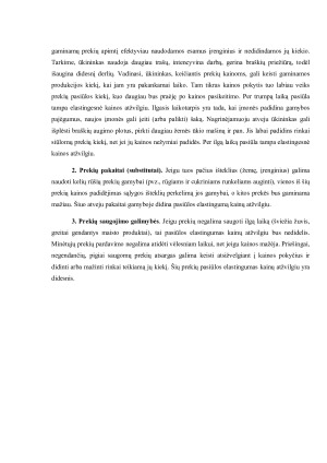 PAKLAUSOS IR PASIŪLOS ELASTINGUMO KAINŲ ATŽVILGIU VEIKSNIAI. Paveikslėlis 8