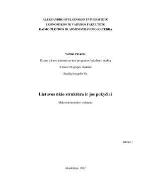 Lietuvos ūkio struktūra ir jos pokyčiai