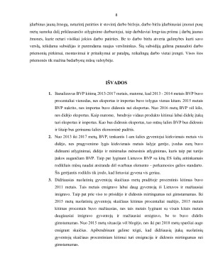 ATSKIRŲ LIETUVOS MAKROEKONOMINIŲ RODIKLIŲ ANALIZĖ. Paveikslėlis 8