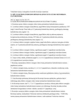Elektros energijos kainodara. Paveikslėlis 9