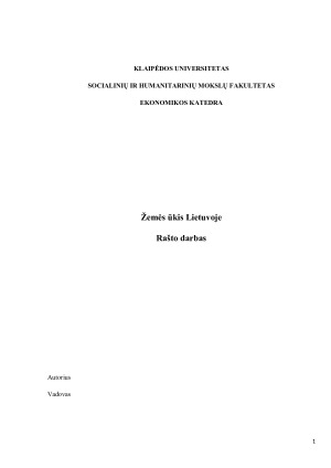 Žemės ūkis Lietuvoje