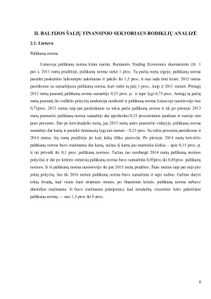 Baltijos šalių bankų sistemos analizė. (Po pasaulinės finansų krizės,  reguliavimo pokyčiai bankiniame sektoriuje, bankinio sektoriaus veiklos įvertinimas, pagrindinių finansinių, rizikos rodiklių įvertinimas). Paveikslėlis 8