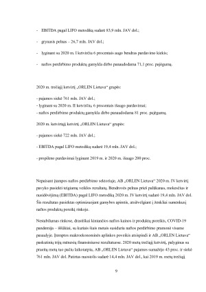 AB „ORLEN LIETUVA PELNAS 2018-2020 METAIS. Paveikslėlis 9