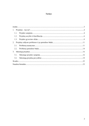 Sėkmingo projekto prielaidos. Paveikslėlis 2