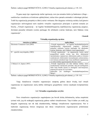 VIRTUALIOS ORGANIZACIJOS IR JŲ VEIKLOS SPECIFIKA. Paveikslėlis 5