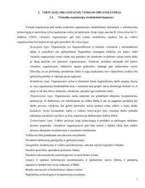 VIRTUALIOS ORGANIZACIJOS IR JŲ VEIKLOS SPECIFIKA. Paveikslėlis 7