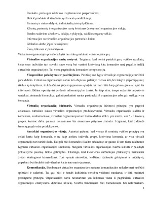 VIRTUALIOS ORGANIZACIJOS IR JŲ VEIKLOS SPECIFIKA. Paveikslėlis 8