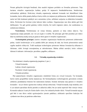 VIRTUALIOS ORGANIZACIJOS IR JŲ VEIKLOS SPECIFIKA. Paveikslėlis 9
