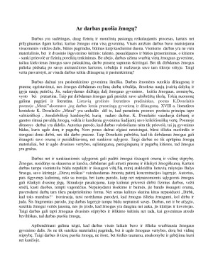 Ar darbas puošia žmogų. Paveikslėlis 1