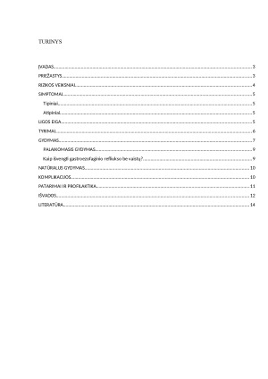 Gastroezofaginio refliukso liga (GERL)