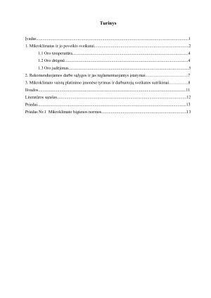 Aplinkos ir mikroklimato poveikis žmogaus sveikatai