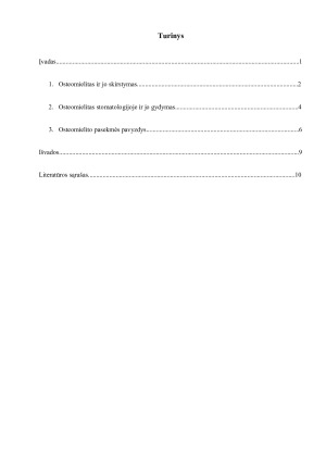 Osteomielitas ir jo reikšmė stomatologijoje