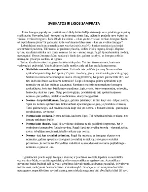 SVEIKATOS IR LIGOS SAMPRATA