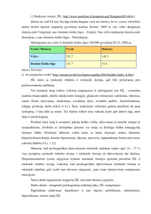 Išeminė širdies liga ir emocinės būsenos įtaka žmogaus sveikatai. Paveikslėlis 2