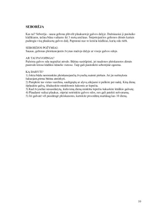 Odos ligų preižastys ir svarbiausi odos ligų simptomai. Paveikslėlis 10